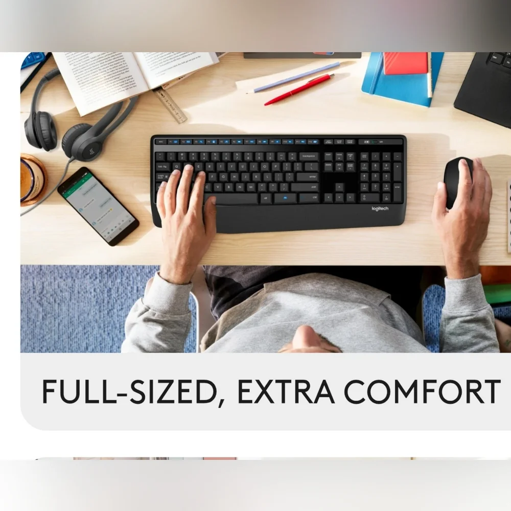 Logitech Black Wireless Keyboard and Mouse Combo